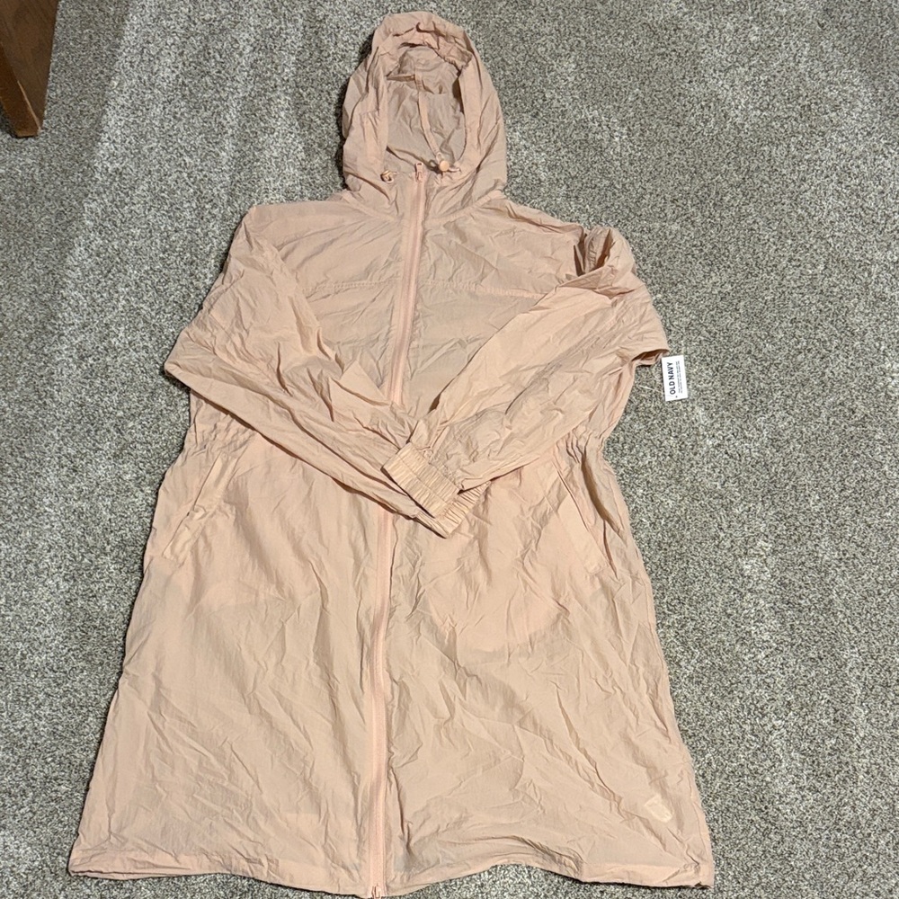 Old Navy Blush Pink Hooded Utility Jacket